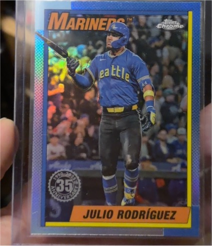 2025 Topps Chrome 1990 35th Anniversary Julio Rodríguez #90CB-6 — front