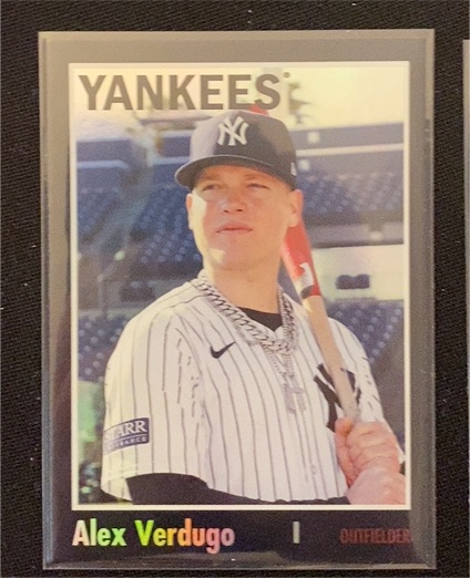 2024 Topps Archives - 1970 Topps Alex Verdugo #197 Black Foilboard Yankees — front