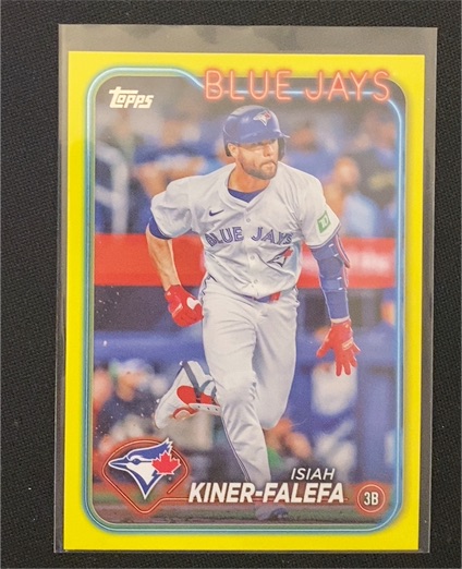 2024 Topps Update #US9 Isiah Kiner-Falefa Yellow Parallel — front