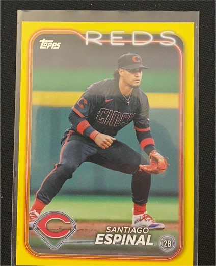 2024 Topps Update #US307 Santiago Espinal Yellow — front