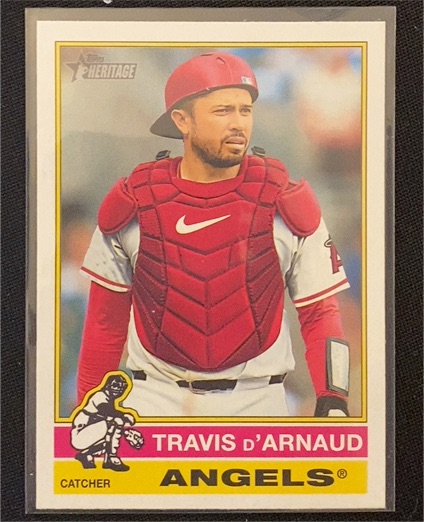 2025 Topps Heritage #458 Travis d'Arnaud — front