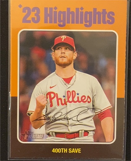 2024 Topps Heritage #6 Craig Kimbrel '23 Highlights 400th Save — front