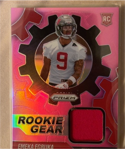 2025 Panini Prizm #RGR-EEA Emeka Egbuka Rookie Gear Patch — front