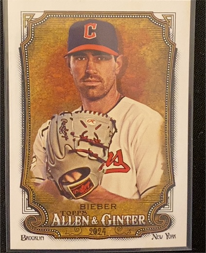 2024 Topps Allen & Ginter #341 Shane Bieber — front