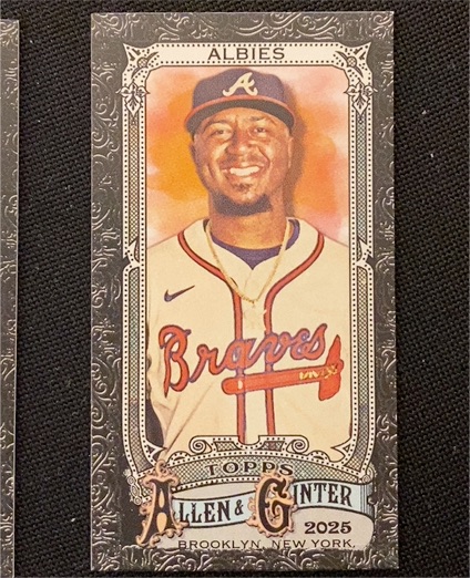 2025 Topps Allen & Ginter #56 Ozzie Albies Mini Black Border — front