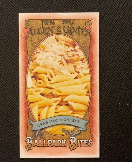 2024 Topps Allen & Ginter Mini Ballpark Bites Crab Mac & Cheese #BB-6 — front