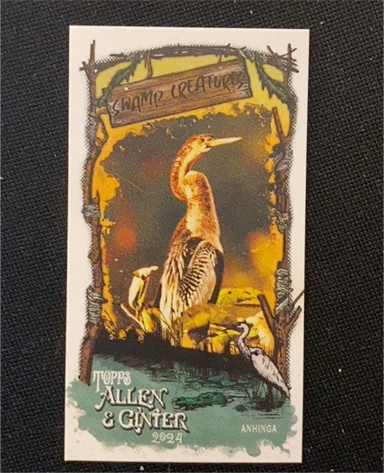 2024 Topps Allen & Ginter Mini Swamp Creatures #SC-10 Anhinga — front