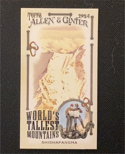 2024 Topps Allen & Ginter World's Tallest Mountains Mini Shishapangma #WTM-14 — front