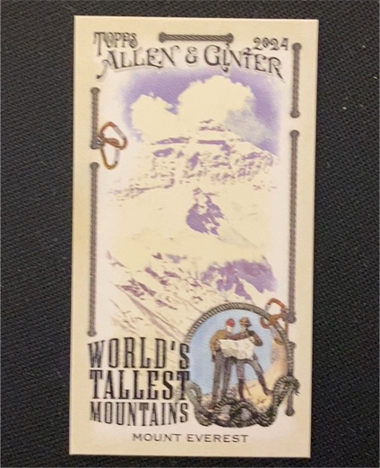 2024 Topps Allen & Ginter Mini World's Tallest Mountains #WTM-1 Mount Everest — front