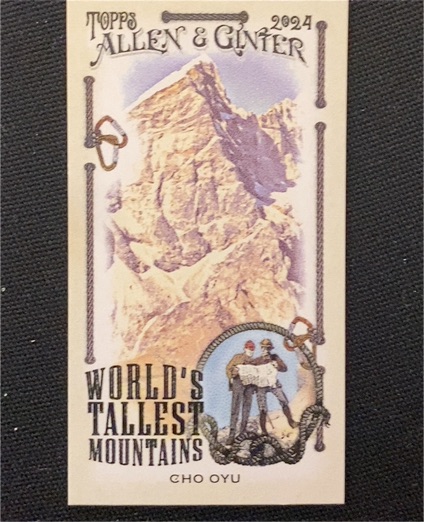 2024 Topps Allen & Ginter Mini World's Tallest Mountains #WTM-6 Cho Oyu — front