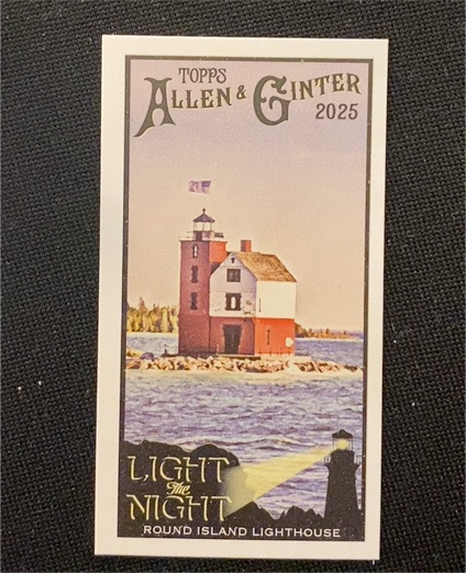 2025 Topps Allen & Ginter Light the Night Round Island Lighthouse #LTN-29 Insert — front