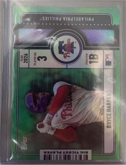 2026 Topps Series 1 #BTP-19 Bryce Harper — front