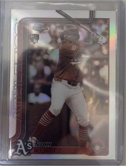 2025 Topps Chrome Update Series #USC178 Nick Kurtz Sepia Refractor Rookie — front