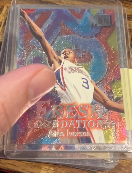 1996-97 Fleer Metal #236 Allen Iverson Fresh Foundations Rookie Card — front