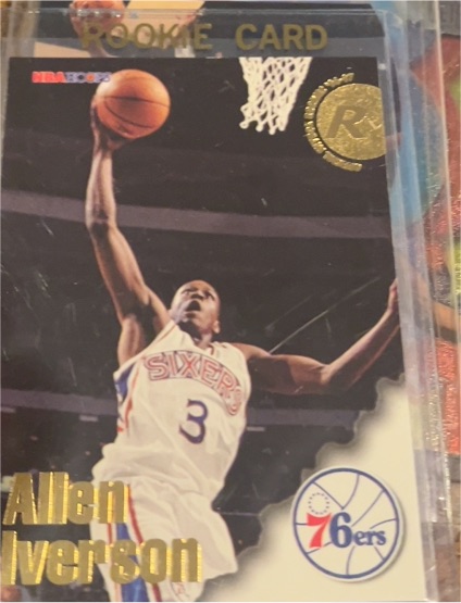 1996-97 Skybox NBA Hoops #295 Allen Iverson Rookie Card — front