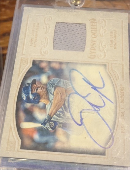 2016 Topps Gypsy Queen Auto Relics #GQAR-JPE Joc Pederson — front