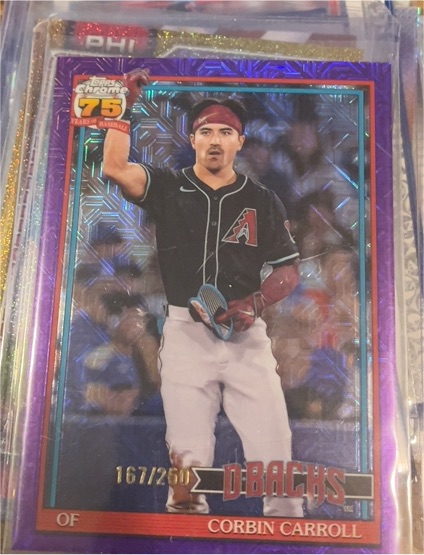 2026 Topps Series 1 Chrome #91C-3 Corbin Carroll — front