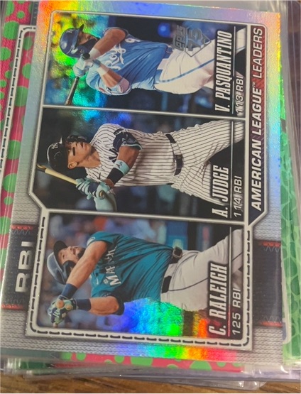 2026 Topps Series 1 #211 Aaron Judge Cal Raleigh Vinnie Pasquantino — front