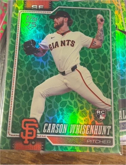 2026 Topps Series 1 Holiday Variation Foil #184 Carson Whisenhunt — front