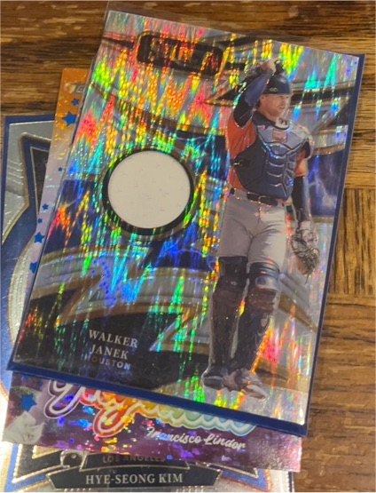 2025 Panini Select #SP-WJ Walker Janek Astros Sparks Memorabilia Ice Prizm — front