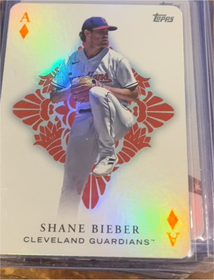 2023 Topps Series 1 #AA-15 Shane Bieber All Aces Insert — front