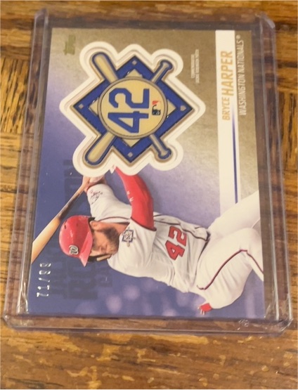 2018 Topps Update Jackie Robinson Patch #JRP-BH Bryce Harper — front