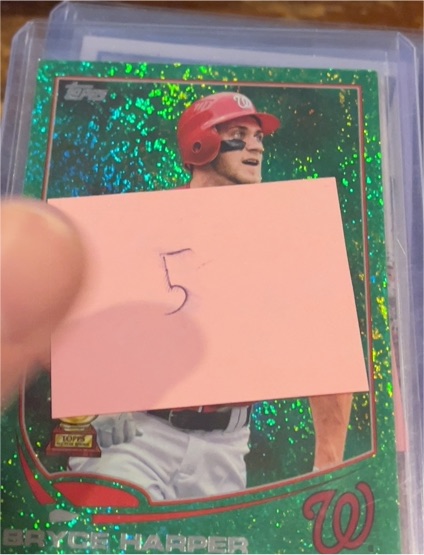 2013 Topps #369 Bryce Harper Emerald Green Foil — front