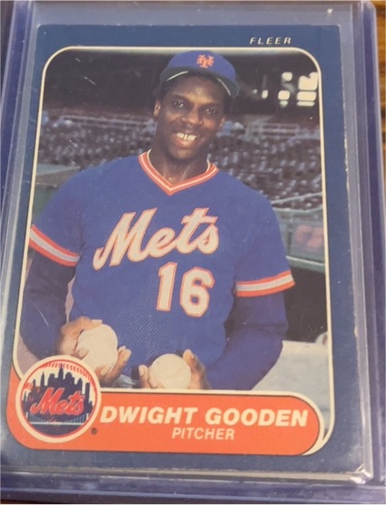 1986 Fleer #81 Dwight Gooden — front