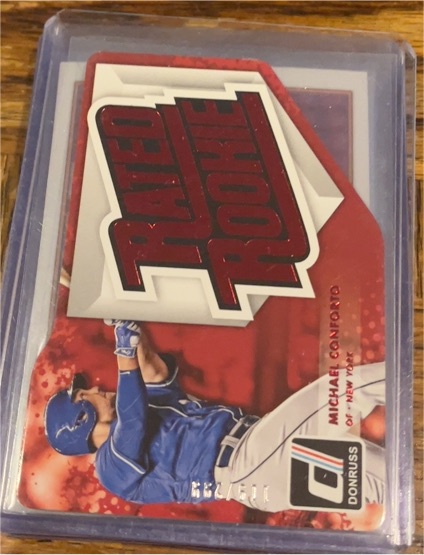 2016 Donruss Rated Rookie Die-Cuts #RRDC9 Michael Conforto — front