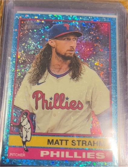 2025 Topps Heritage Chrome #7 Matt Strahm — front