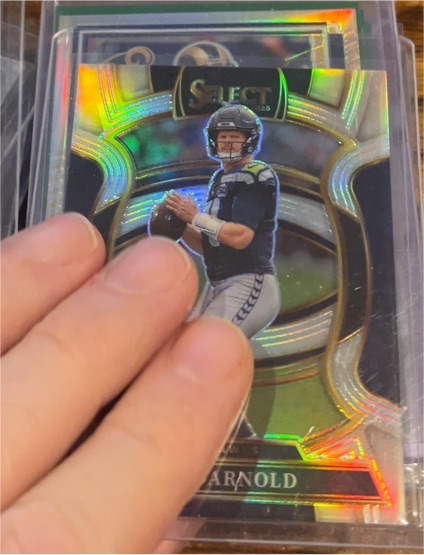 2025 Panini Select #13 Sam Darnold Concourse Silver Prizm Seattle Seahawks — front