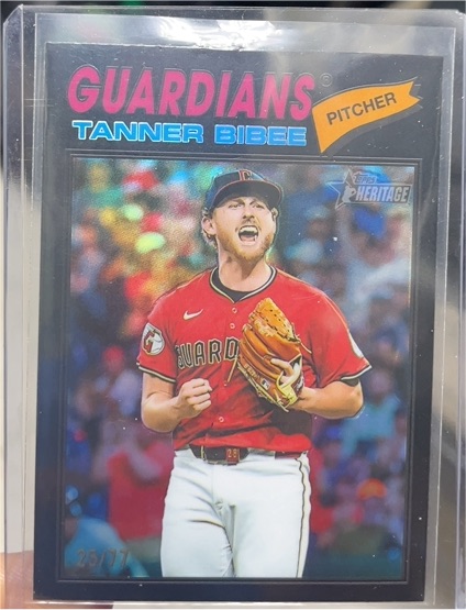 2026 Topps Heritage #74 Tanner Bibee — front
