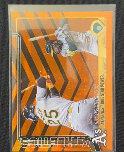 2025 Topps Update Holiday Foil #US80 Lumber Kings Brent Rooker & Lawrence Butler Athletics — front