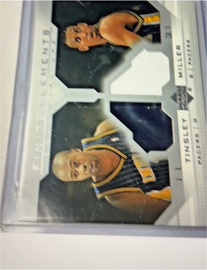 2003-04 Upper Deck Finite Elements Warmups #FE22 Jamaal Tinsley/Reggie Miller — front