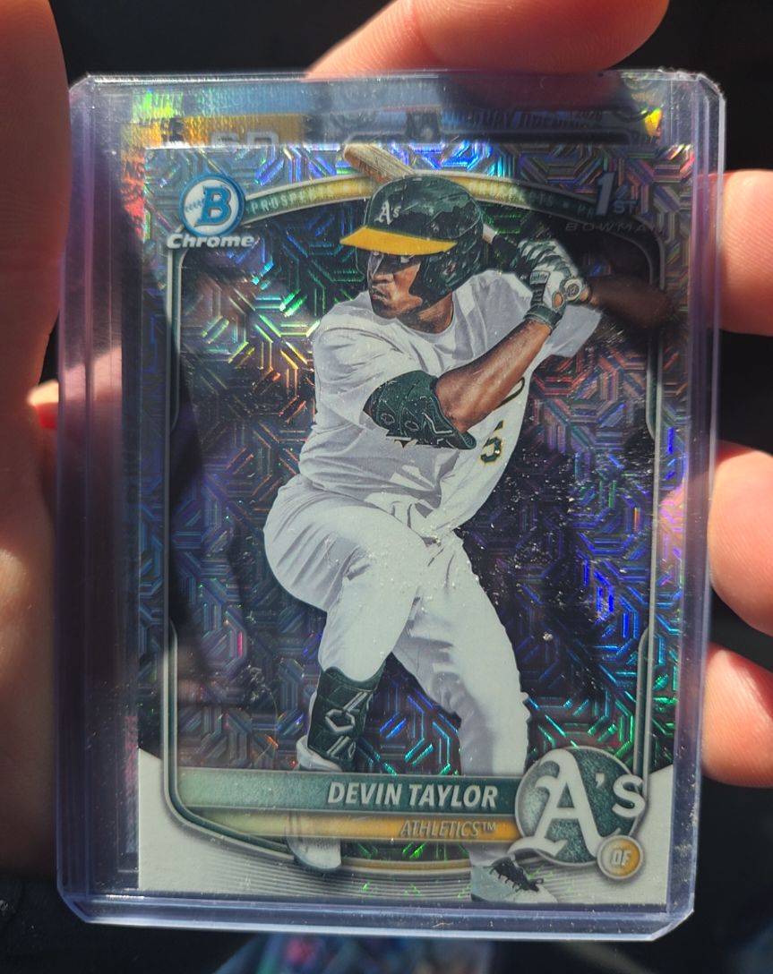 2025 Bowman Draft Chrome Mojo Refractor #BDC-135 Devin Taylor — front