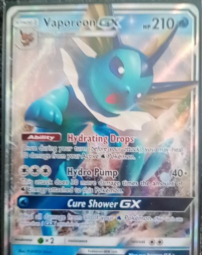 2019 Pokémon TCG #SM172 Vaporeon GX — front
