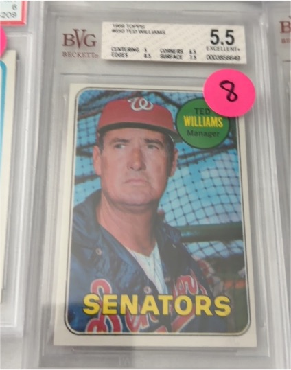 1969 Topps #650 Ted Williams Washington Senators — front