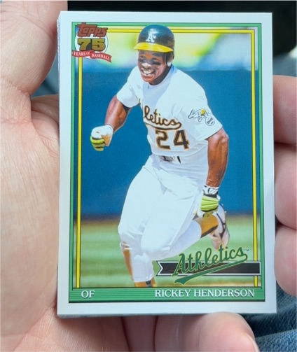 2026 Topps Series 1 1991 Topps #T91-52 Rickey Henderson — front