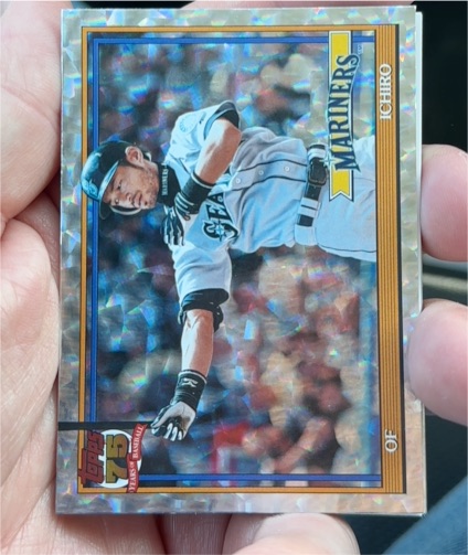 2026 Topps Series 1 #T91-33 Ichiro Suzuki Crackle Foil — front