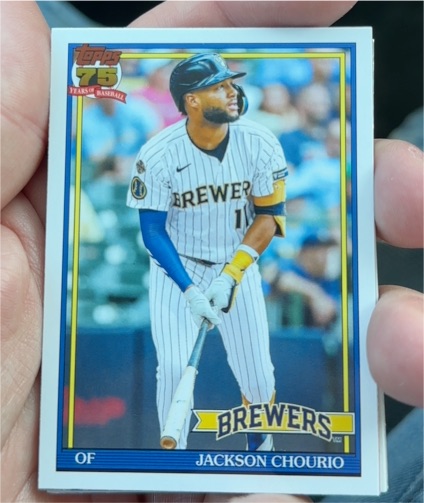 2026 Topps Series 1 1991 #T91-18 Jackson Chourio — front