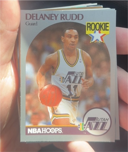 1990-91 NBA Hoops #293 Delaney Rudd — front