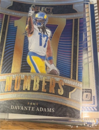 2025 Panini Select Numbers #12 Davante Adams — front