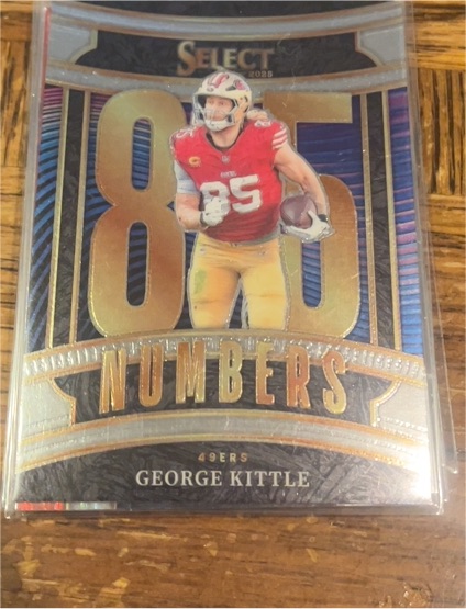 2025 Panini Select #19 George Kittle Numbers — front