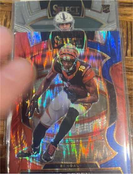 2025 Panini Select #99 A.J. Green Concourse Red & Blue Shock Prizm — front