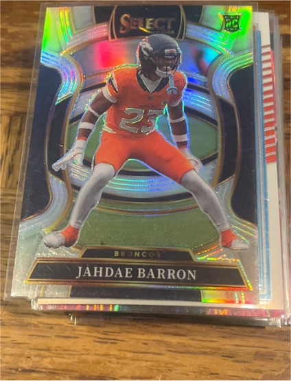 2025 Panini Select #12 Jahdae Barron Silver Prizm Concourse Rookie — front