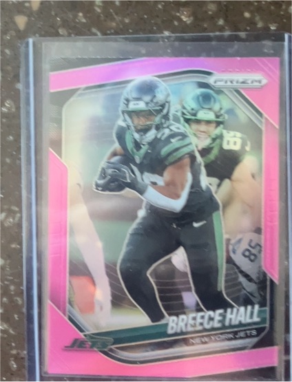 2024 Panini Prizm #223 Breece Hall Pink Prizm — front