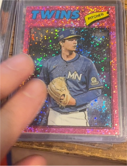 2026 Topps Heritage Chrome Pink Sparkle #292 Mick Abel — front