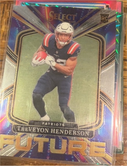 2025 Panini Select #15 Treveyon Henderson Future Rookie Insert Patriots — front