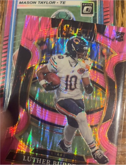 2025 Panini Select Concourse #72 Luther Burden III Pink Shock Prizm Rookie — front