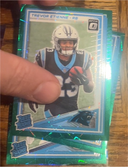 2025 Donruss Optic #222 Trevor Etienne Rated Rookie — front
